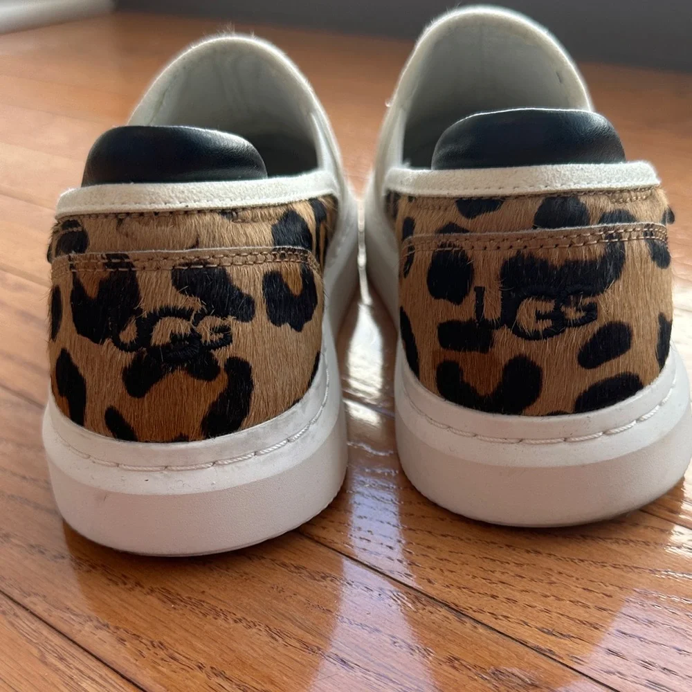 Leopard Print Slip-On UGG Jass Exotic Calf Hair Sneakers - Women's Size 7 GUC